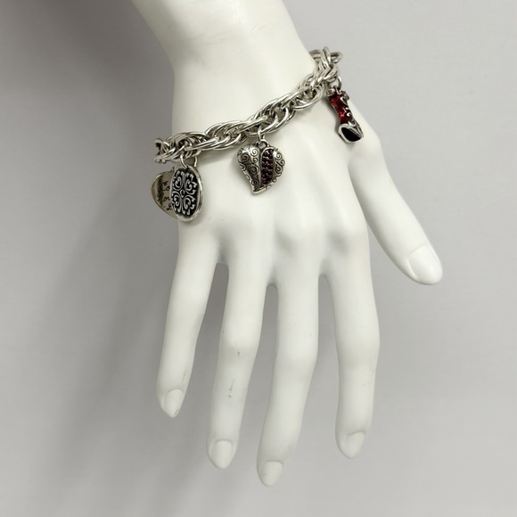 Brighton Heart of Hope Charm Bracelet Courage Love Hope Dream 7 1/2" - 8 1/2" - Picture 8 of 12